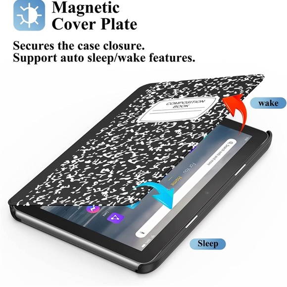 Kindle fire 7 case/ black and white composition book, NWT - Picture 3 of 9